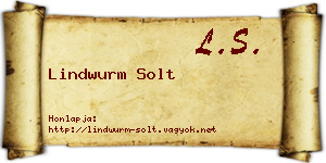 Lindwurm Solt névjegykártya
